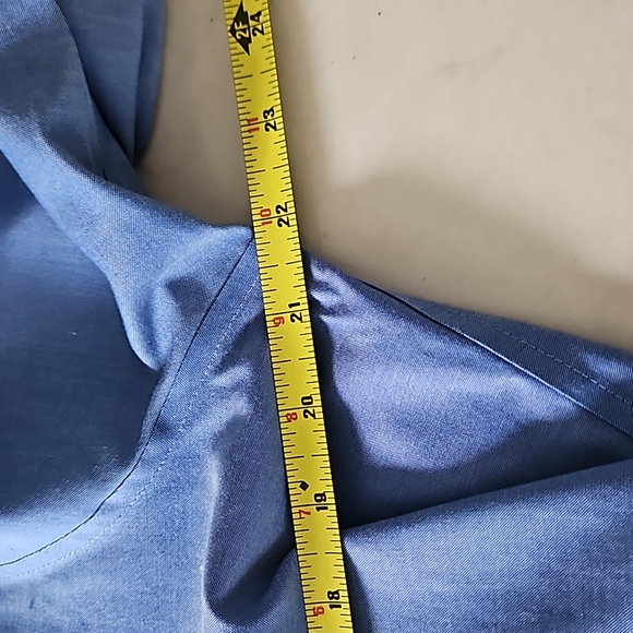 EDDIE BAUER Blouse Buttondown 3/4 Length Sleeves Wrinkle Resistent Blue … - Picture 8 of 11